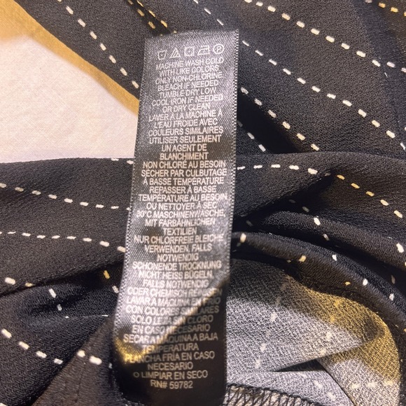 Adrianna Papell Women's 3/4 Sleeve Stretch Smocked Shoulder Blouse, Black, M - Picture 5 of 8